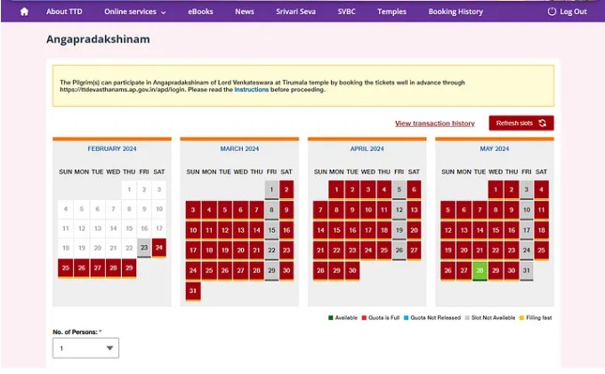 Angapradakshinam calender 