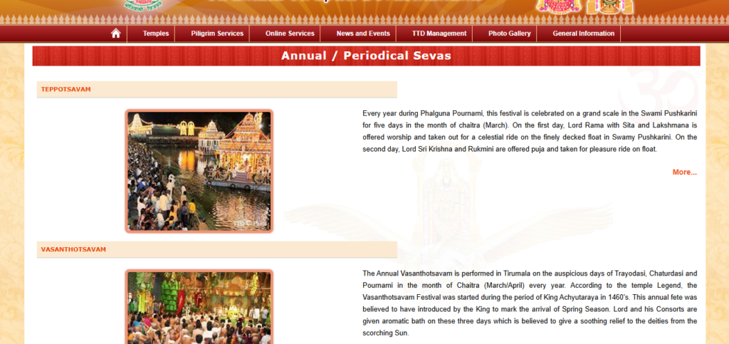 Periodical Seva Pavithrosthavam